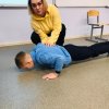 Проверили  гибкость и силу